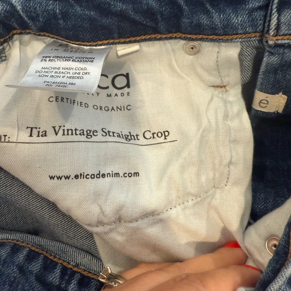 ETICA Tia Vintage Straight Crop Jeans in size 26 - Picture 10 of 11